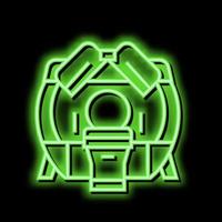 mri hospital radiology equipment neon glow icon illustration vector
