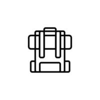 bolso icono con contorno estilo vector