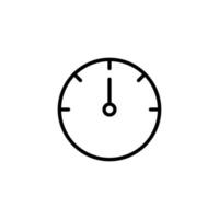 Speedometer icon with outline style vector