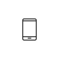 Phone icon with outline style vector