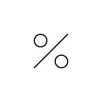 Discount icon with outline style vector