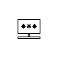 Secure icon with outline style vector