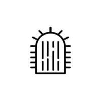 Cactus icon with outline style vector