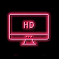 hd resolution computer screen neon glow icon illustration vector