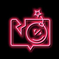 account or program hacking neon glow icon illustration vector