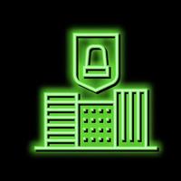 city urban protect neon glow icon illustration vector