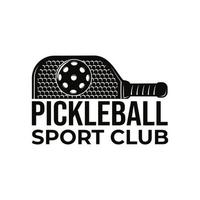 pickle ball sport graphic template. pickleball club game tournament vector illustration.