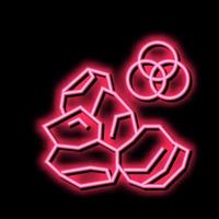 mineral stone neon glow icon illustration vector