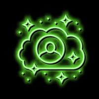 client information cloud storaging neon glow icon illustration vector