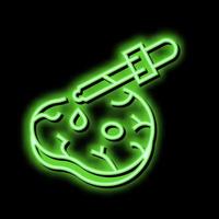 meat gmo genetic neon glow icon illustration vector