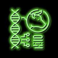 molecule genetic characteristics neon glow icon illustration vector