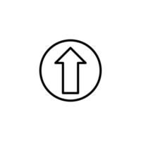 Navigation icon with outline style vector