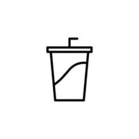 Drink icon with outline style vector