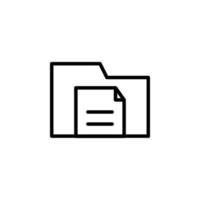 Folder icon with outline style vector