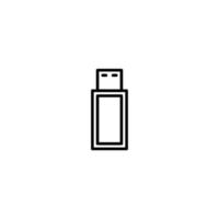 Flashdisk icon with outline style vector