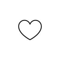 Heart icon with outline style vector