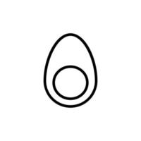 Egg icon with outline style vector