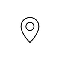 Location icon with outline style vector