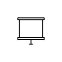 Presentation icon with outline style vector