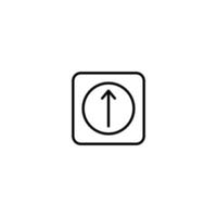 Navigation icon with outline style vector