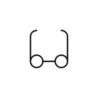 Sunglass icon with outline style vector