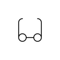 Sunglass icon with outline style vector