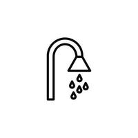 lavabo icono con contorno estilo vector