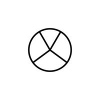 Graph icon with outline style vector