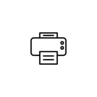 Printer icon with outline style vector