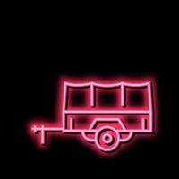 transportation trailer neon glow icon illustration vector