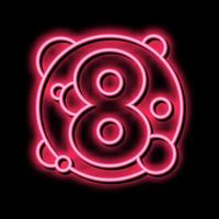 eighth number neon glow icon illustration vector