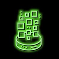 storaging digital processing neon glow icon illustration vector