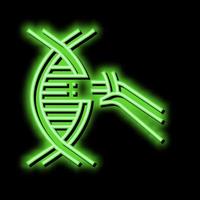 modification and construction genetic molecule neon glow icon illustration vector