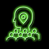 searching potential client crowdsoursing service neon glow icon illustration vector