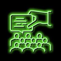 speech on forum neon glow icon illustration vector