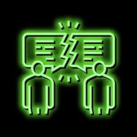 different opinions neon glow icon illustration vector