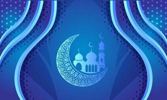 elegant Islamic background with mosque vector