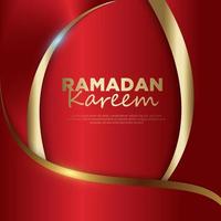 Ramadán kareem pancartas y rojo color saludo tarjetas, con caligrafía vector