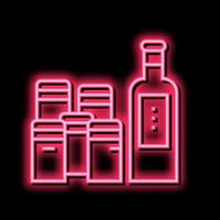 spice containers neon glow icon illustration vector