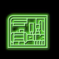 screw air compressor neon glow icon illustration vector