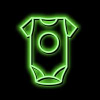 clothes slip baby neon glow icon illustration vector