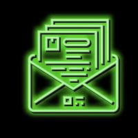 solicitation process neon glow icon illustration vector