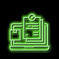 internet order and procurement neon glow icon illustration vector