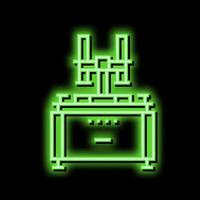 lapping machine neon glow icon illustration vector