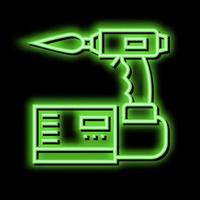 manual arc welding neon glow icon illustration vector