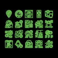 Optimize Operations neon glow icon illustration vector