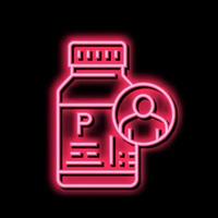 container probiotics neon glow icon illustration vector