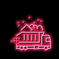 truck delivery neon glow icon illustration vector