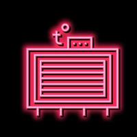 plywood factory heater neon glow icon illustration vector