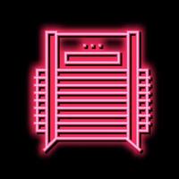 veneer dryer machine neon glow icon illustration vector